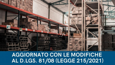 Corso E-Learning di Aggiornamento sulla Sicurezza per Lavoratori Addetti al Magazzino - Aggiornato Legge 215/2021