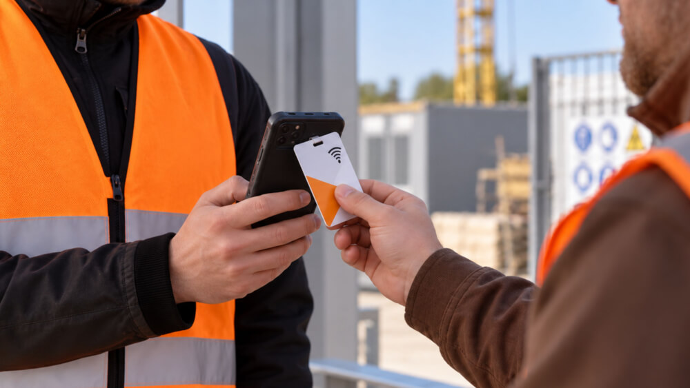 Badge digitale cantieri tessera identificativa in cantiere badge elettronico di riconoscimento