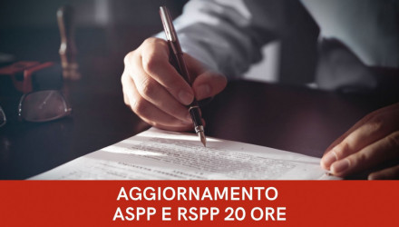 CORSO AGGIORNAMENTO ASPP E RSPP  TUTTI I SETTORI ATECO  MODELLI ORGANIZZATIVI E ORGANISMI DI VIGILANZA  20 ORE