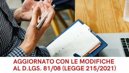 CORSO SICUREZZA PREPOSTI INTEGRATIVO ALLA FORMAZIONE E-LEARNING - AGGIORNATO LEGGE 215/2021