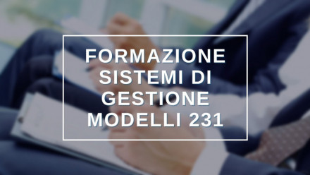 CORSI SUI SISTEMI DI GESTIONE SICUREZZA, AMBIENTE E MODELLI ORGANIZZATIVI 231