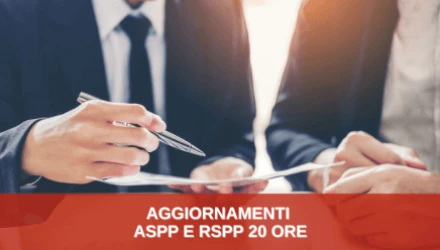 SCOPRI TUTTI I CORSI DA 20 ORE PER L'AGGIORNAMENTO DI ASPP e RSPP in videoconferenza