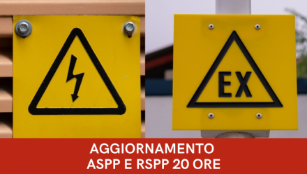 SCOPRI IL CORSO AGGIORNAMENTO ASPP E RSPP RISCHIO ELETTRICO, ATEX E FULMINAZIONE DA 20 ORE IN VIDEOCONFERENZA