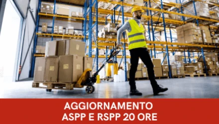 CORSO AGGIORNAMENTO ASPP E RSPP – TUTTI I SETTORI ATECO – MOVIMENTAZIONE MANUALE DEI CARICHI MMC – 20 ORE IN VIDEOCONFERENZA