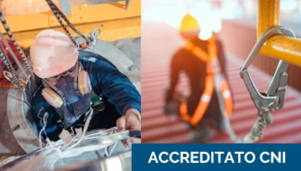 CORSO E-LEARNING PSC POS: COME TRATTARE I RISCHI DEGLI SPAZI CONFINATI E DEI LAVORI IN QUOTA  ACCREDITATO CNI
